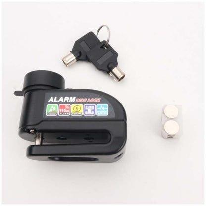🔑 Easy-Use Alarmed Disc Lock with Push-to-Lock Design — Waterproof Heavy-Duty Security