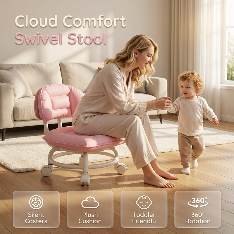 🪑 60% OFF NOW! ⏰ Rolling Low Stool with Backrest – Padded seat & silent casters – Perfect for workshops, garages or studios – comfortable and mobile 🛠️✨