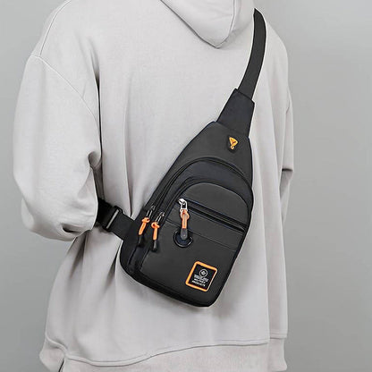 🎒50% RABATT! Vanntett skulderveske med flere lommer & hodetelefonutgang