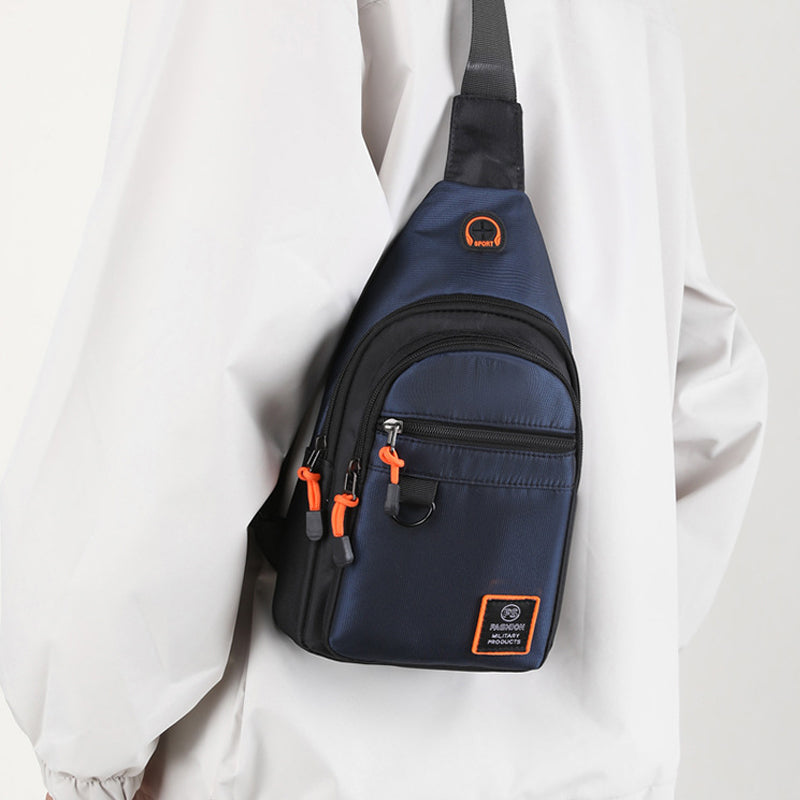 🎒50% RABATT! Vanntett skulderveske med flere lommer & hodetelefonutgang