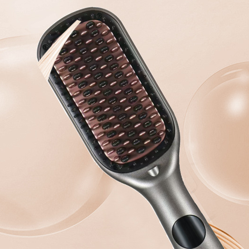 Negative Ion Hair Straightener Brush with LCD Display