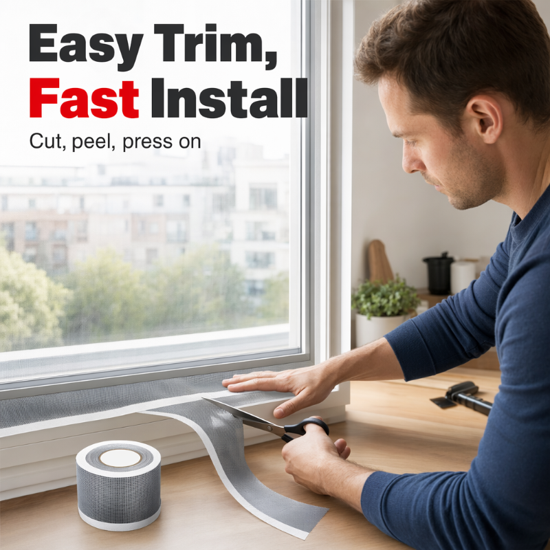 Multifunctionele reparatietape voor gaas