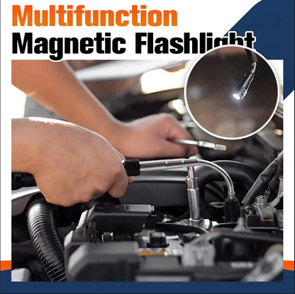 🔦 Multifunction Telescopic Magnetic Flashlight | 50% OFF 🔥 360° Flexible Neck, Durable Alloy, Repair Tool, and Ideal Gift