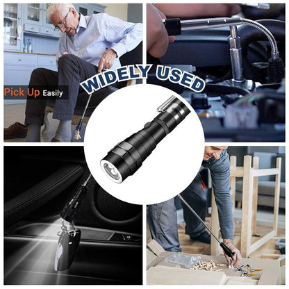 🔦 Multifunction Telescopic Magnetic Flashlight | 50% OFF 🔥 360° Flexible Neck, Durable Alloy, Repair Tool, and Ideal Gift