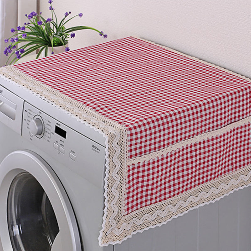 💖LAST DAY SALE!!💖✨Cotton Linen Refrigerator Dust Cover with Pockets