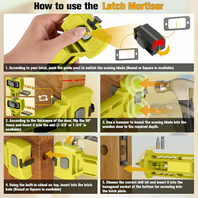 LAST DAY 50% OFF - Door Latch Installation Kit for Accurate Chiseling and Scoring