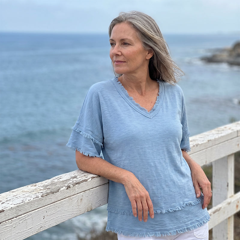 🧥 Women's V-Neck Casual Short Sleeve Top