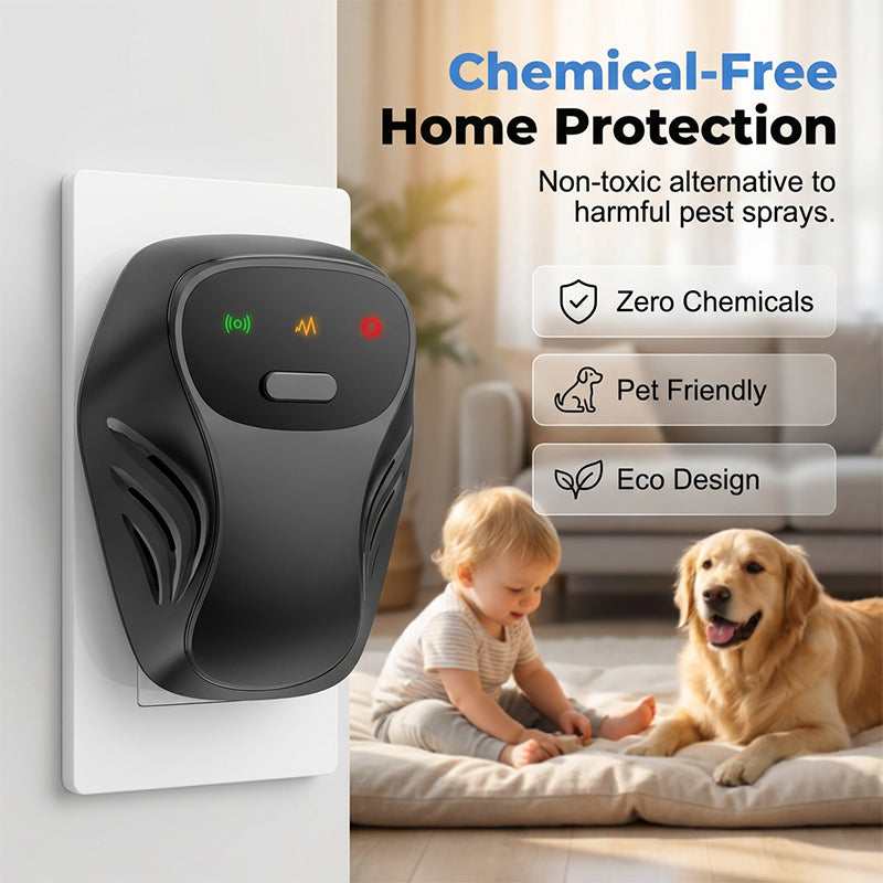 🥳2026 HOT SALE🥳💞50K+ SOLD!🦟🚫 50% OFF! Ultrasonic Pest Repeller – 4 modes, 360° dual speakers. No chemicals, no traps. Covers whole rooms – safe for family! 🏠✨
