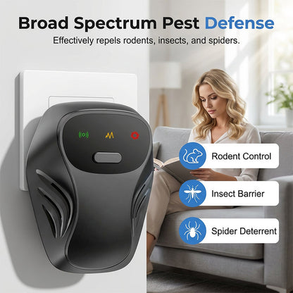 🥳2026 HOT SALE🥳💞50K+ SOLD!🦟🚫 50% OFF! Ultrasonic Pest Repeller – 4 modes, 360° dual speakers. No chemicals, no traps. Covers whole rooms – safe for family! 🏠✨