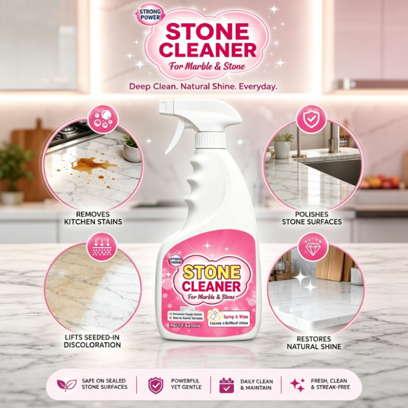 ✨ Stone cleaner & polish – removes stains, adds shine, fresh floral scent!