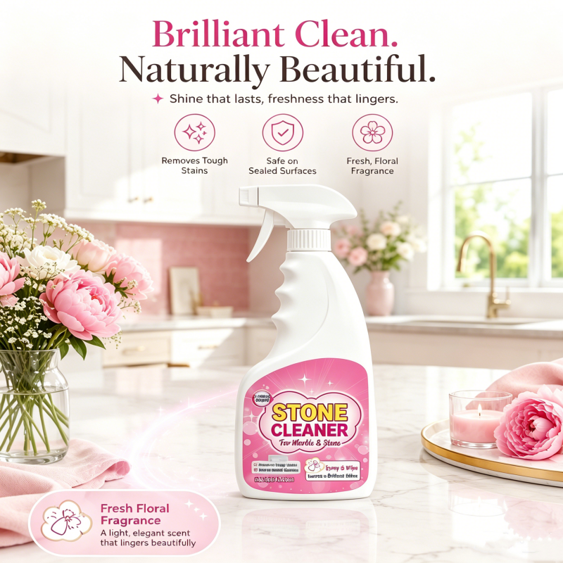 ✨ Stone cleaner & polish – removes stains, adds shine, fresh floral scent!