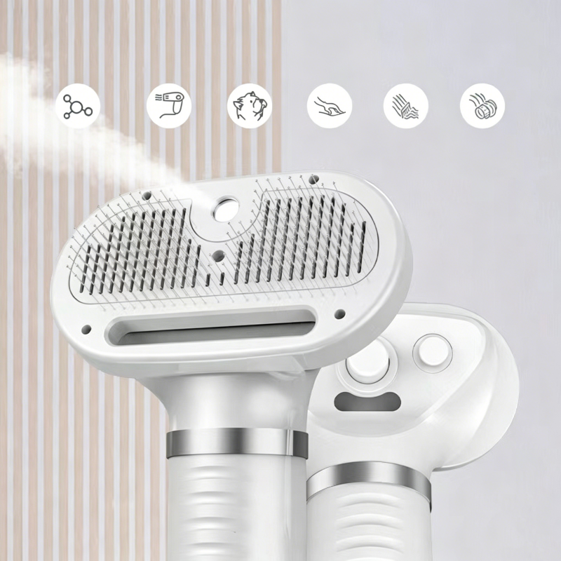 3-in-1 Pet Steam Grooming Brush