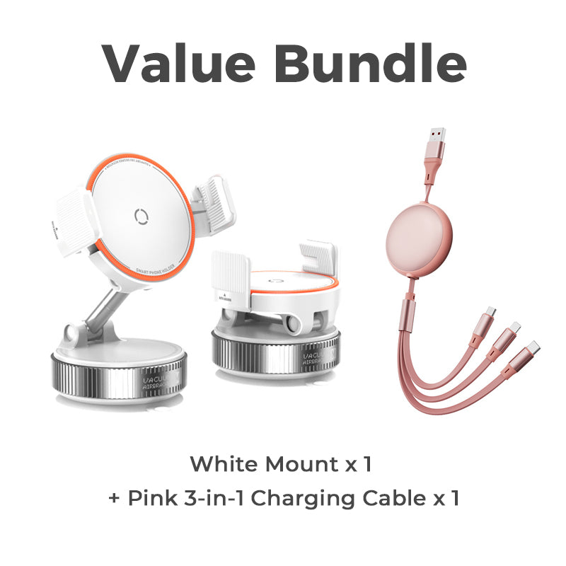 ✨💪Adjustable Magnetic Car Mount with Vacuum Suction Base Universal Stable Magnet Phone Stand Auto Interior Accessory