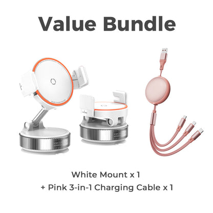 ✨💪Adjustable Magnetic Car Mount with Vacuum Suction Base Universal Stable Magnet Phone Stand Auto Interior Accessory