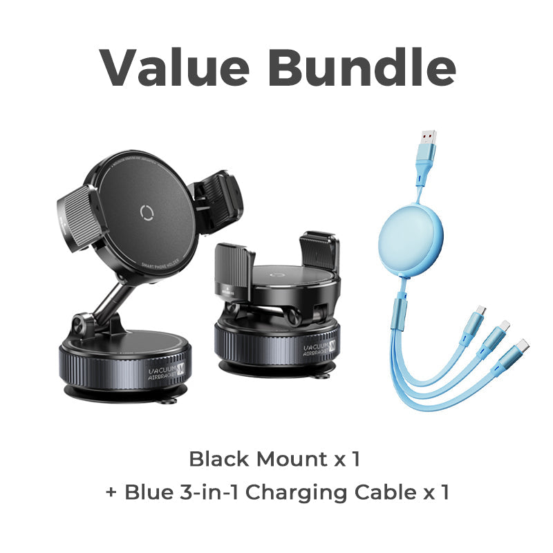 ✨💪Adjustable Magnetic Car Mount with Vacuum Suction Base Universal Stable Magnet Phone Stand Auto Interior Accessory