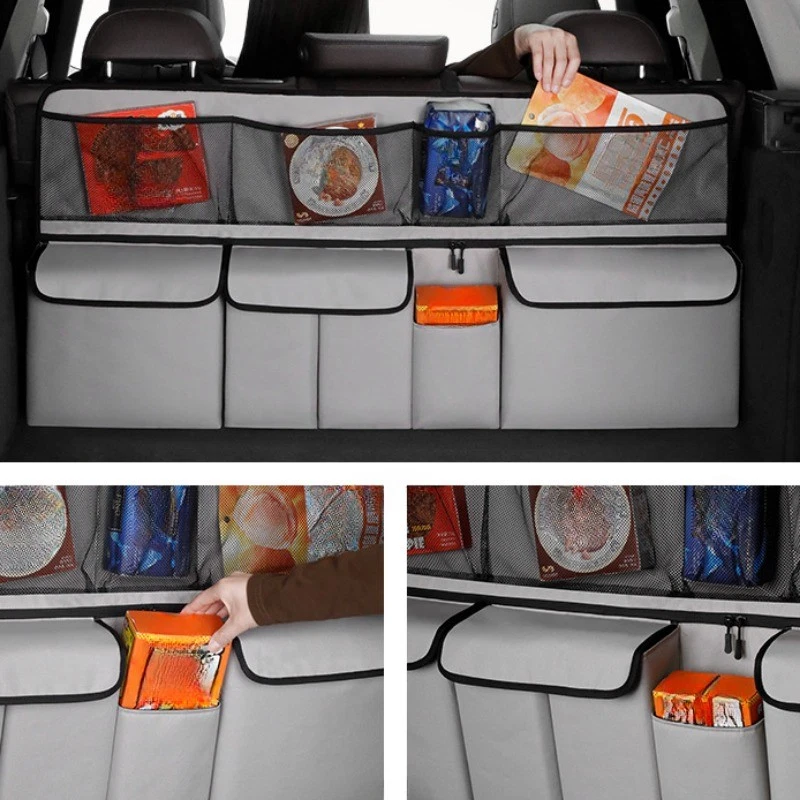 🚗 LIMITED-TIME 50% OFF! 📦 Car Trunk Storage Bag, Hanging Organiser – Spacious, Durable, Easy Mount 🧺