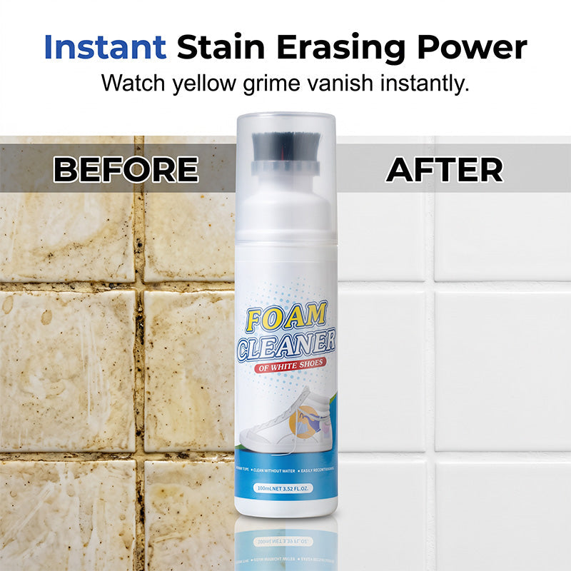 A rinse-off foam cleaner with a built-in brush head—a miracle cleaner for fabrics and furniture