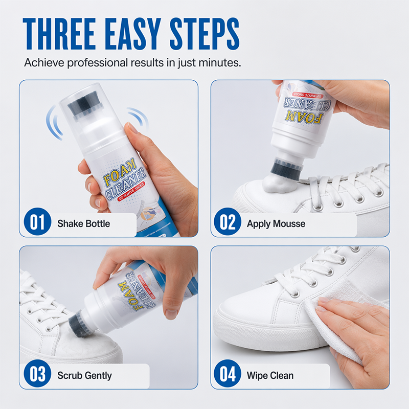 A rinse-off foam cleaner with a built-in brush head—a miracle cleaner for fabrics and furniture