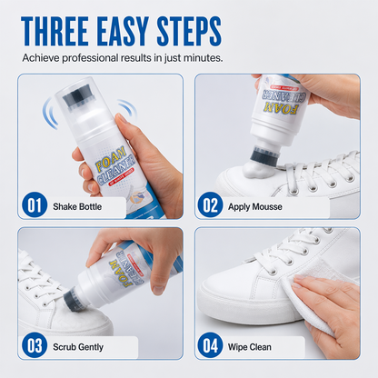 A rinse-off foam cleaner with a built-in brush head—a miracle cleaner for fabrics and furniture