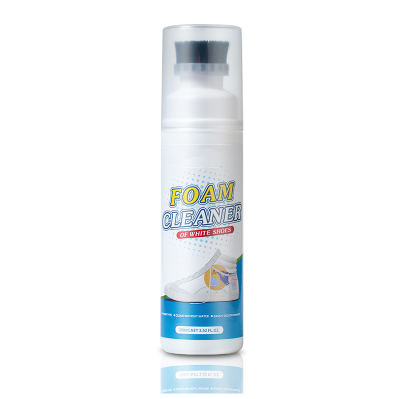 A rinse-off foam cleaner with a built-in brush head—a miracle cleaner for fabrics and furniture
