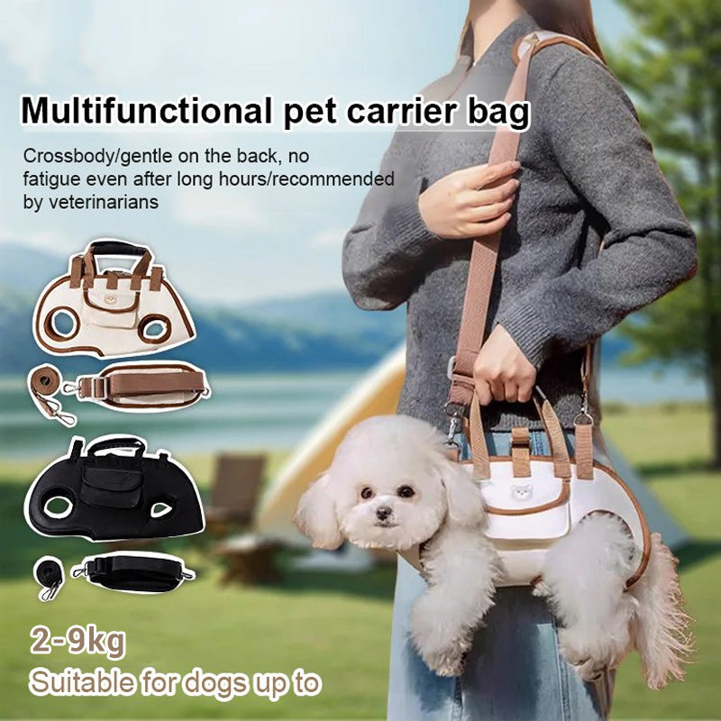 🐾 LIMITED-TIME 50% OFF! 🎒 Portable Breathable Pet Carrier Sling & Backpack – 2-in-1, Padded Strap, Adjustable 🚶