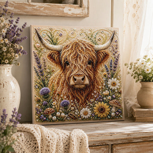 🏆 Last Day Special Price 🦉💛 Highland Cow Pearl Art DIY Kit – Relaxing DIY Craft to Create Stunning Coastal Artwork (📦Buy 4 Free Shipping)