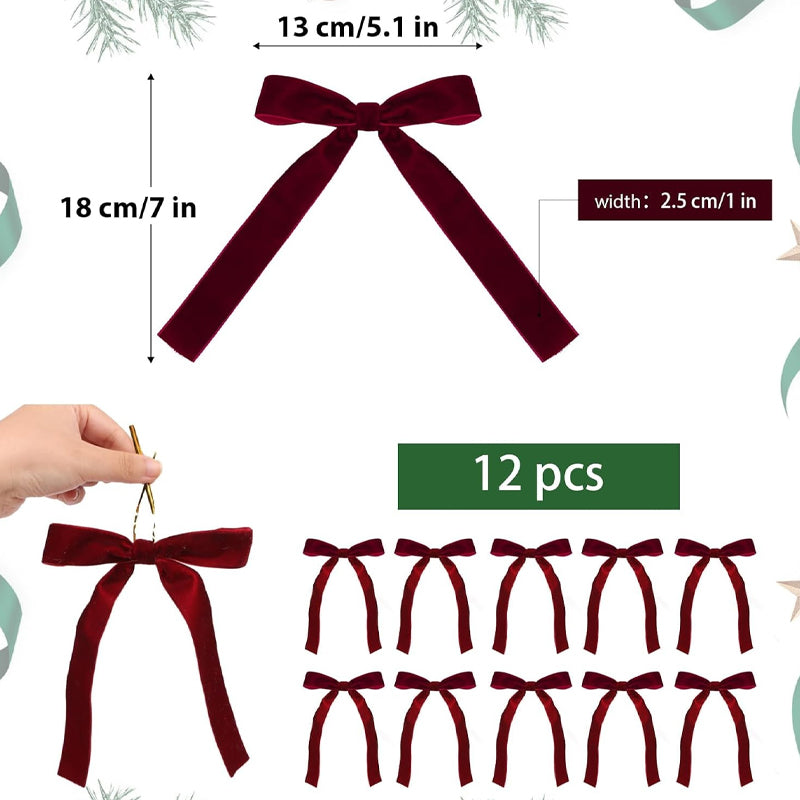 Elegant Christmas Ribbon Bow Ornament