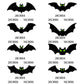 Halloween 3D Bat Decor Stickers Set