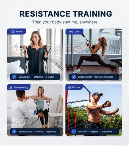⏳Oferta Especial por Tiempo Limitado⏰Construye el Cuerpo de Tus Sueños Sin Ir al Gimnasio | Juego de Bandas de Resistencia Ajustables para Entrenamiento Corporal Completo en Cualquier Lugar