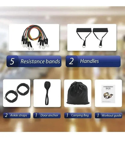 ⏳Oferta Especial por Tiempo Limitado⏰Construye el Cuerpo de Tus Sueños Sin Ir al Gimnasio | Juego de Bandas de Resistencia Ajustables para Entrenamiento Corporal Completo en Cualquier Lugar