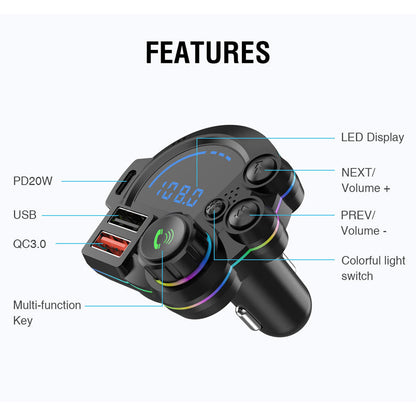 📢📢50% OFF !! ⏰Dual Fast-Charging Car FM Transmitter