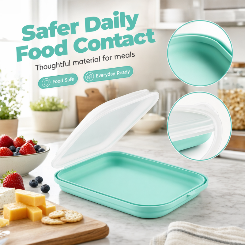 Portable Food Grade Silicone Lunch Box