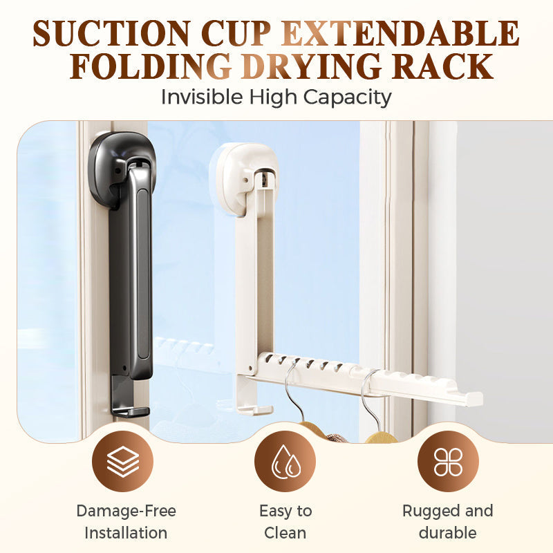 Suction Cup Extendable Folding Drying Rack