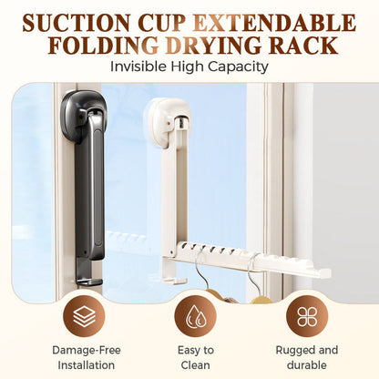 Suction Cup Extendable Folding Drying Rack