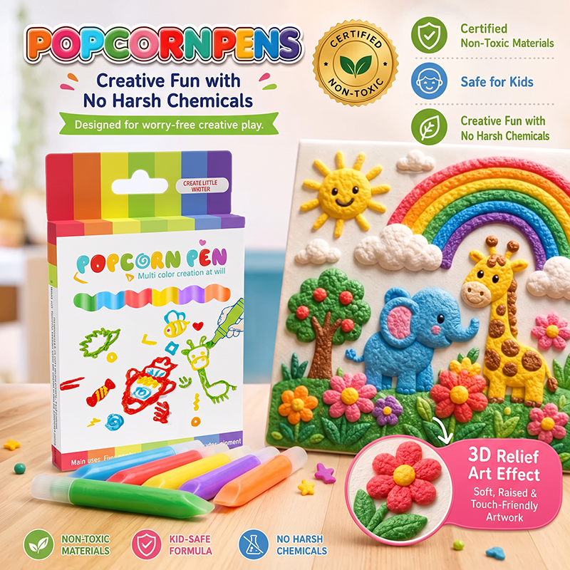 🎁Watch Their Drawings POP!🎁6 pens per box - Magic Puffy Pens