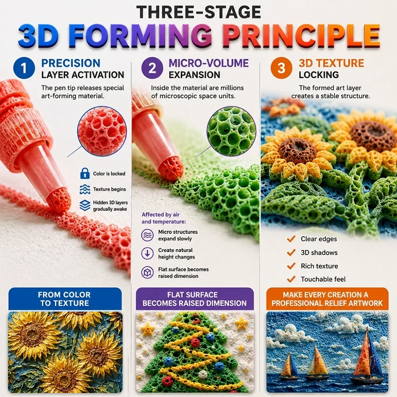 3D Puffy Paint Pens for Kids