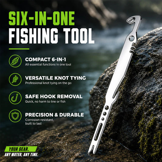 📢📢Limited Time Special !! 🎣6-in-1 Stainless Steel Fishing Multi Tool Hook Remover and Knot Tyer