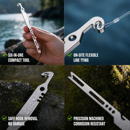 📢📢Limited Time Special !! 🎣6-in-1 Stainless Steel Fishing Multi Tool Hook Remover and Knot Tyer