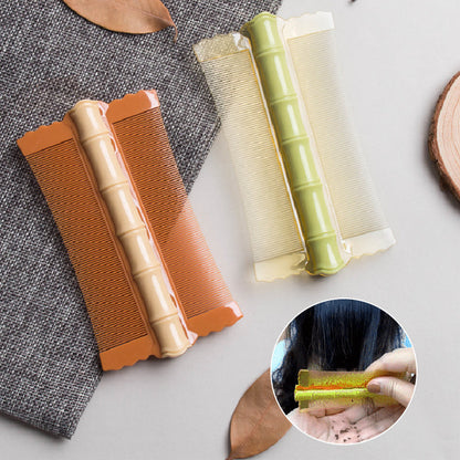 🎋 Don't Panic, It's Just Nits – Bamboo Double-Sided Comb Removes Eggs & Flakes Gently. For Kids, Adults & Pets. UK Stock