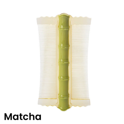 🎋 Don't Panic, It's Just Nits – Bamboo Double-Sided Comb Removes Eggs & Flakes Gently. For Kids, Adults & Pets. UK Stock