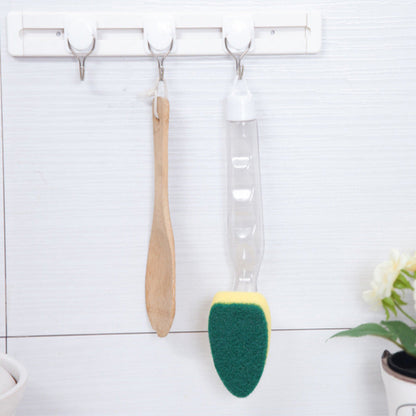 Soap Dispensing Sponge Brush with Detachable Handle
