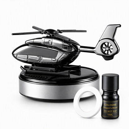 🚗Solar Helicopter Aromatherapy Diffuser – Spins in Light, Refillable Scent Pads, for Car & Home ✨🚁
