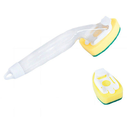 Soap Dispensing Sponge Brush with Detachable Handle
