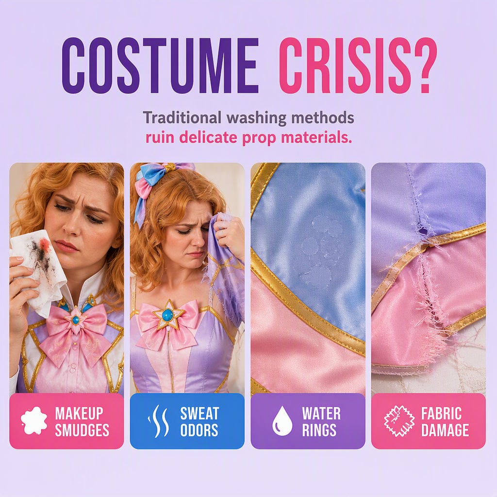 🥳2026 HOT SALE🥳💞50K+ SOLD!🎭💨 50% OFF! Portable Foam Cleaner – No water, no rinse – removes makeup, sweat & floor dirt. Perfect for cosplay, furry suits & carnival wear – stay fresh all con! 👗✨