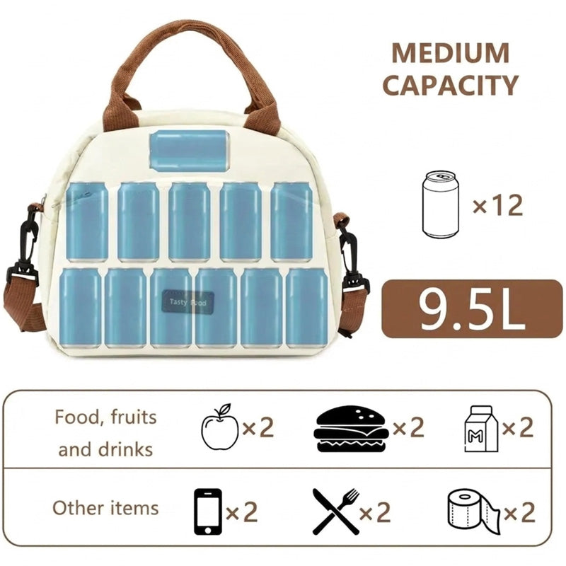 Large Capacity Insulated Lunch Bag