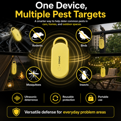 📢📢57% OFF !! ⏰Portable Ultrasonic Pest Repeller with Hanging Hook for Car