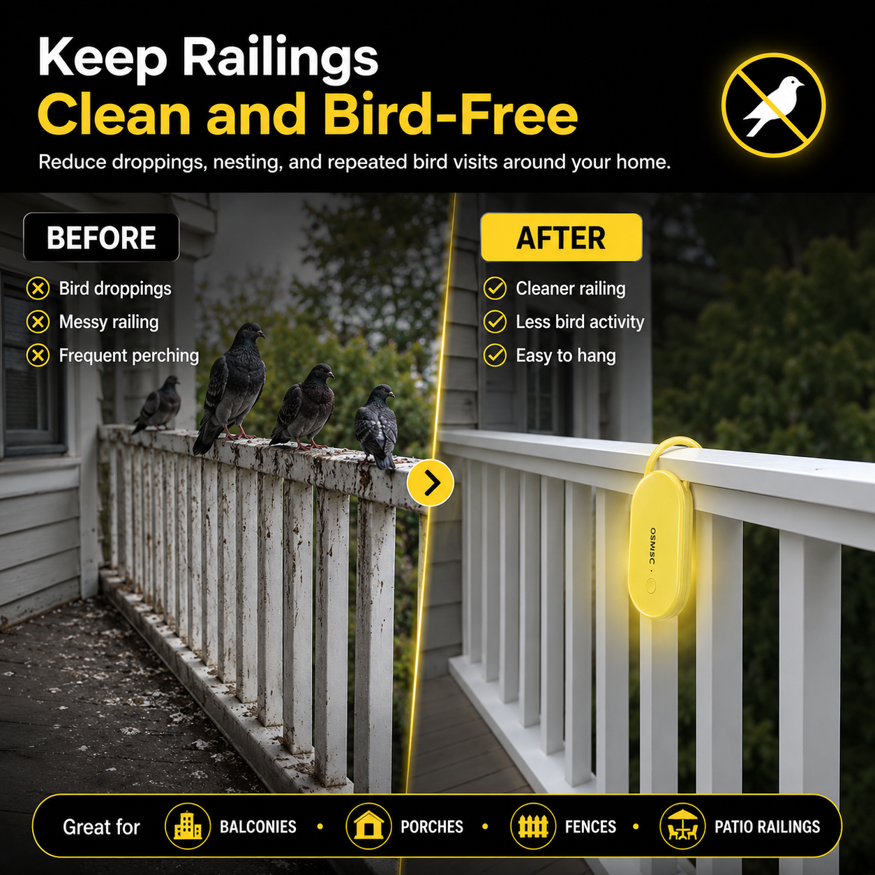 📢📢57% OFF !! ⏰Portable Ultrasonic Pest Repeller with Hanging Hook for Car