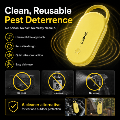 📢📢57% OFF !! ⏰Portable Ultrasonic Pest Repeller with Hanging Hook for Car