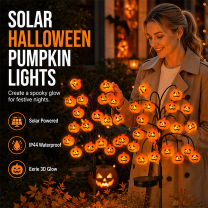 Waterproof Halloween Pumpkin Solar Branch Lights