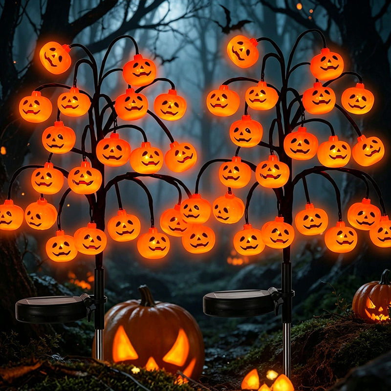 Waterproof Halloween Pumpkin Solar Branch Lights